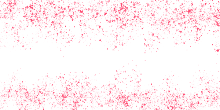 Red splatter pattern with white space isolated on transparent background