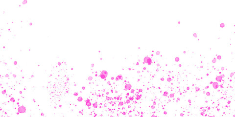 Pink paint splatters isolated on transparent background for artistic design use