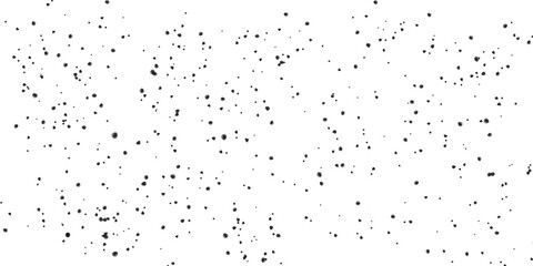 Black ink splatter texture isolated on transparent background for artistic element