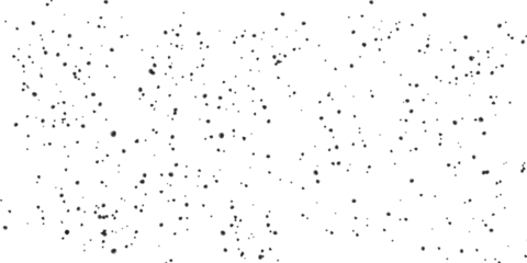 Black ink splatter texture isolated on transparent background for artistic element