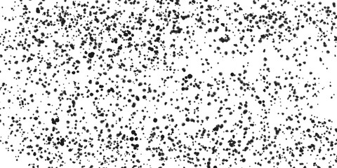 Black ink splatter texture isolated on transparent background for graphic element