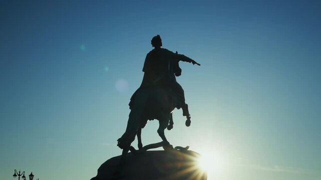 Monument of the 18th century, emperor Peter the great, bronze Horseman, Saint Petersburg, Russia