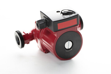 Circulation pump for heating on a white background