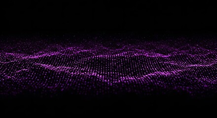 Purple Abstract Digital Particle Wave Background