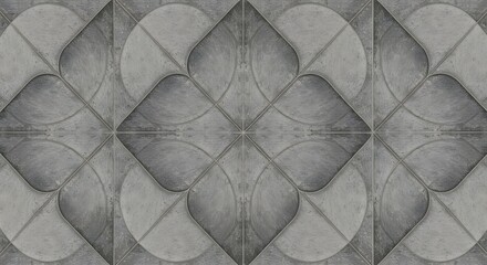 Seamless Gray Geometric Tile Pattern Background