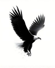 Stunning eagle flight detailed feathers high resolution picture
