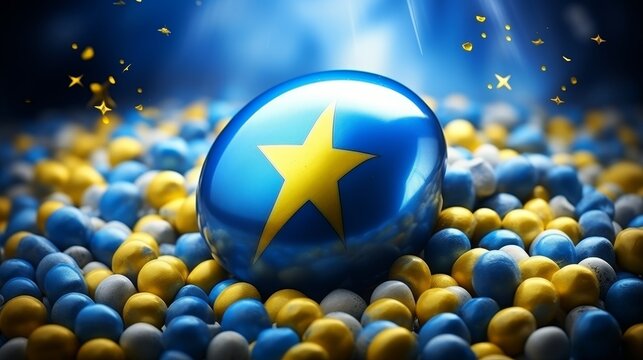 Vibrant festive background with colorful confetti and shimmering stars for celebratory events