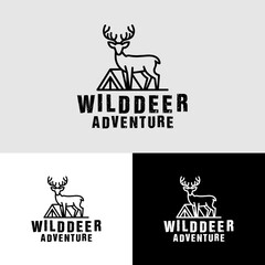 Wilddeer adventure bold logo for outdoor wildlife and adventure brands