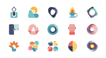 vector illustration of a set of icons for design