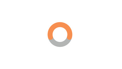 Modern Orange and Gray Segmented Circle Logo Symbol