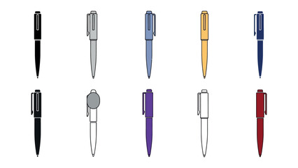 Assortment of Pen: An assortment of sleek pens in a spectrum of colors, offering both elegance and functionality. Each pen is crafted with precision, the epitome of writing tool. 