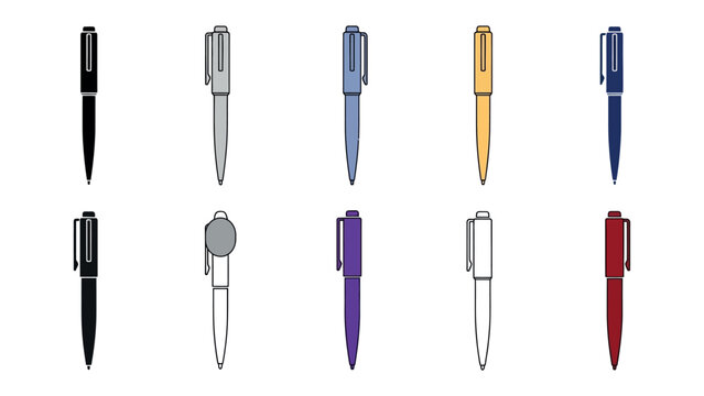 Assortment of Pen: An assortment of sleek pens in a spectrum of colors, offering both elegance and functionality. Each pen is crafted with precision, the epitome of writing tool. 