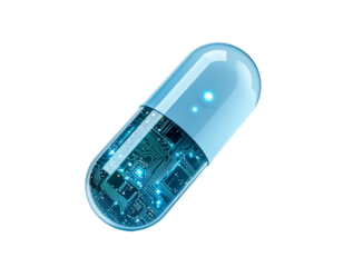  Smart Pill Sensor – Advanced Medication Monitoring Device PNG 