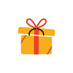 Gift Box icon isolated on white background. Vector illustration. 