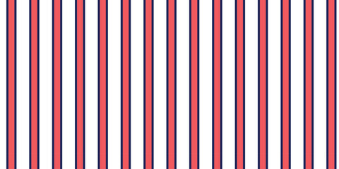 Vertical Stripes Seamless Pattern in Red and Navy, Modern Bold Fashion Texture