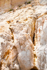 Praia do Espelho, Mirror Beach, famous for its geological formations of sandstone and arkose, natural pools, clear and calm waters, and leaning coconut trees. Caraíva, Bahia, Brazil, 2022