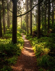 Sunlit forest path (1)