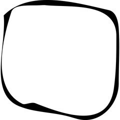 Grunge ink brush frame, abstract hand drawn border vector