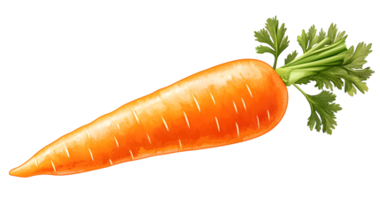High resolution illustration of a plump carrot for food and health themes