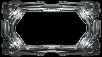 Futuristic Chrome Frame with Sleek Design and Modern Aesthetic for Enhanced Visual Appeal