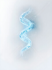 Obraz premium DNA Double Helix in Blue Light