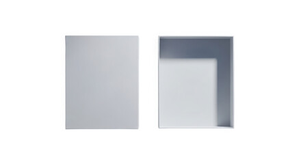 Fototapeta premium Two rectangular boxes with a subtle gradient and shadow effect isolated on white background