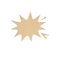 Fototapeta premium Hand-Cut Kraft Paper Starburst – Symbol of Energy, Surprise, and Creative Impact