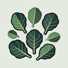 Celebrate National Kale Day with bold vector art of kale leaves, typography, cartoon characters, healthy food icons, and minimalist solid color illustrations for digital and print use