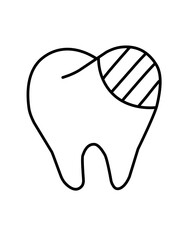 Outline icons related to teeth. Linear icon collection. Editable strokes. Vector illustration.