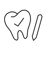 Outline icons related to teeth. Linear icon collection. Editable strokes. Vector illustration.