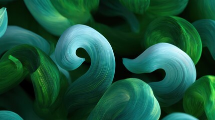 wind typography poster with abstract swirling letters