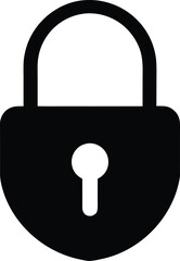 Key Lock Silhouette Vector Art Illustration