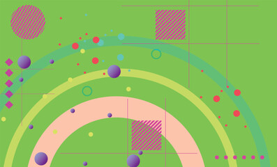 Obraz premium Abstract green colors geometry elements design for web page, banner, art, banner, poster.