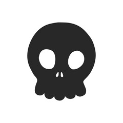 Hand drawn vector silhouette elements for Halloween. Flat design cartoon elements.