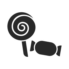 Hand drawn vector silhouette elements for Halloween. Flat design cartoon elements.