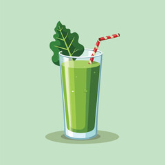 National Kale Day vector illustration featuring fresh kale leaves, healthy salad bowls, smoothies, and eco-friendly organic design in clean solid colors perfect for modern flat graphics