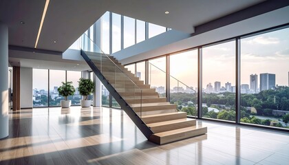 Fototapeta premium Staircase of an modern office