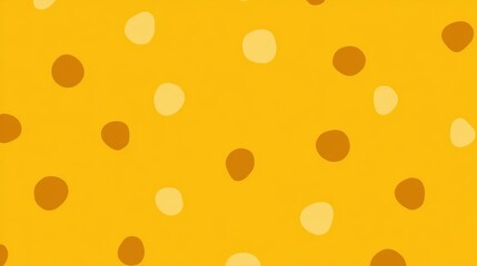 Yellow background, playful dotted pattern, flat design