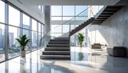 Obraz premium Staircase of an modern office