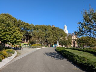 Overview of Governor's Island in late summer, New York, NY - September 2025