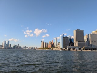 Obraz premium Overview of Downtown Manhattan / Financial District in late summer, New York, NY - September 2025