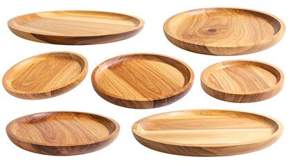 Assorted wooden plates