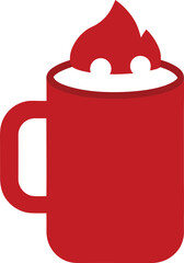 vector illustration of a hot cocoa mug