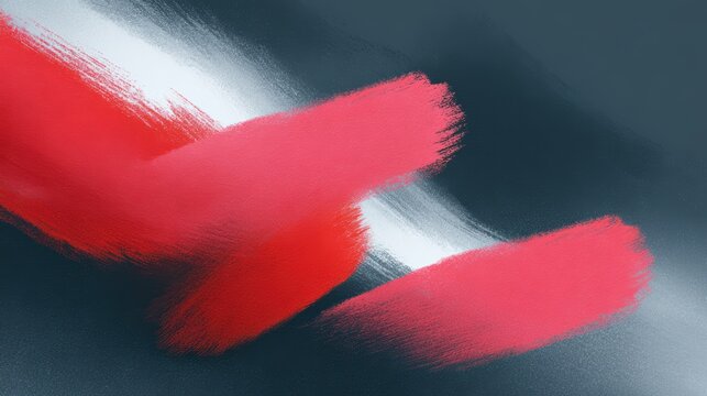 Grey background, abstract brush strokes, flat design