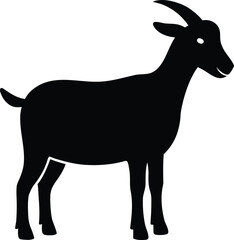 Eid Goat Sheep Qurbani Silhouette Vector Art Illustration