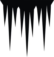 Icicles Silhouette Vector Art Illustration
