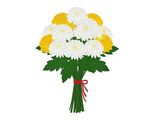 Beautiful Bouquet of White and Yellow Flowers.