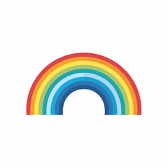 Colorful rainbow illustration depicting hope and positivity in a bright and cheerful way