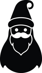 Santa Claus silhouette vector art illustration