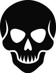 Skull silhouette vector art illustration